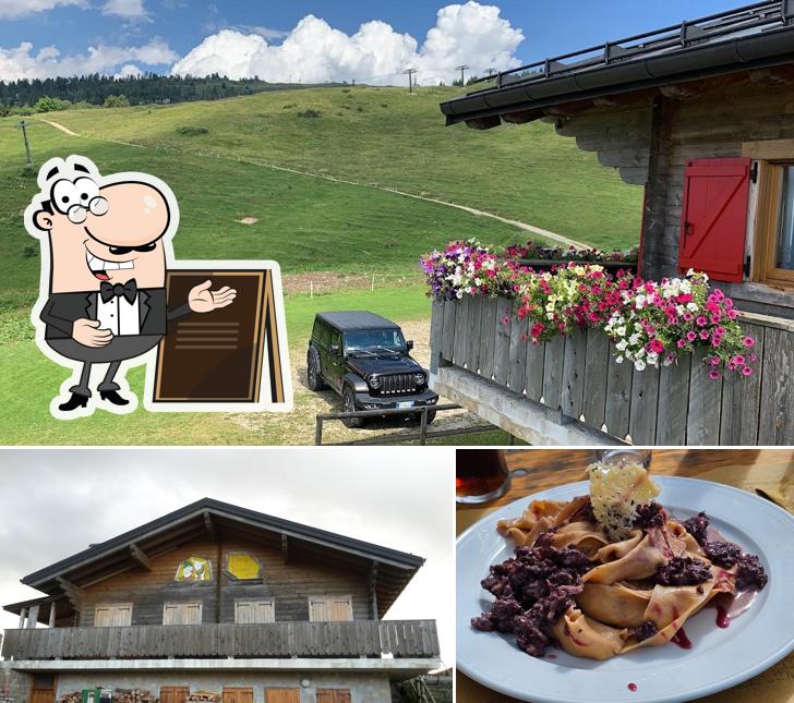 La esterno e cibo del ristorante