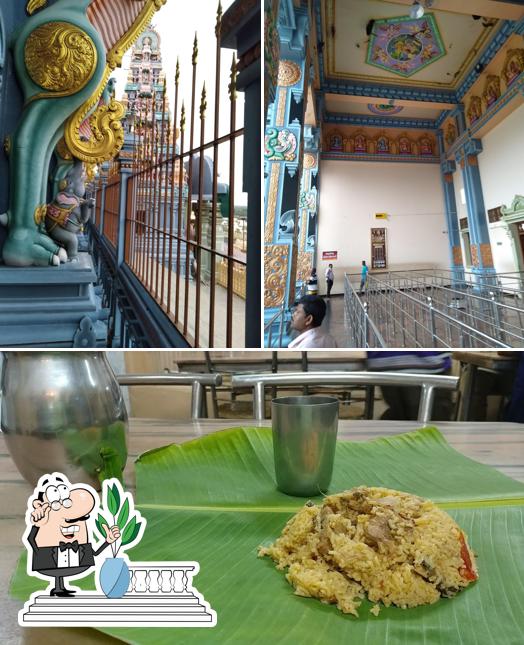 This is the picture showing exterior and food at Amma Briyani Restaurant