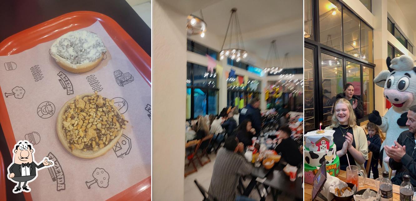 O interior do Fazenda Burguer