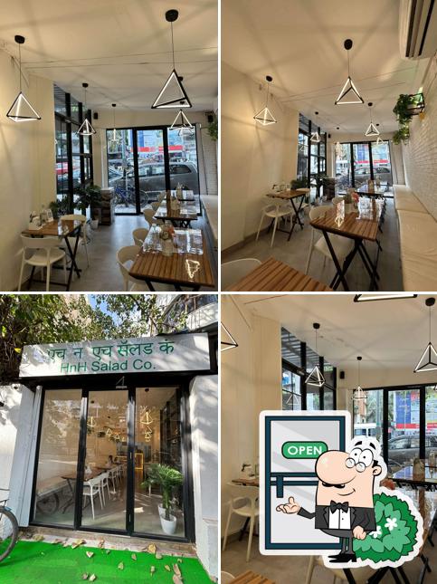 This is the photo displaying exterior and interior at HnH Salad Co. Juhu