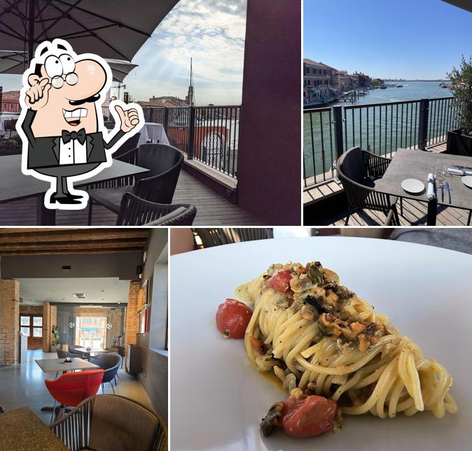 Gli interni di VETRI ristorante
