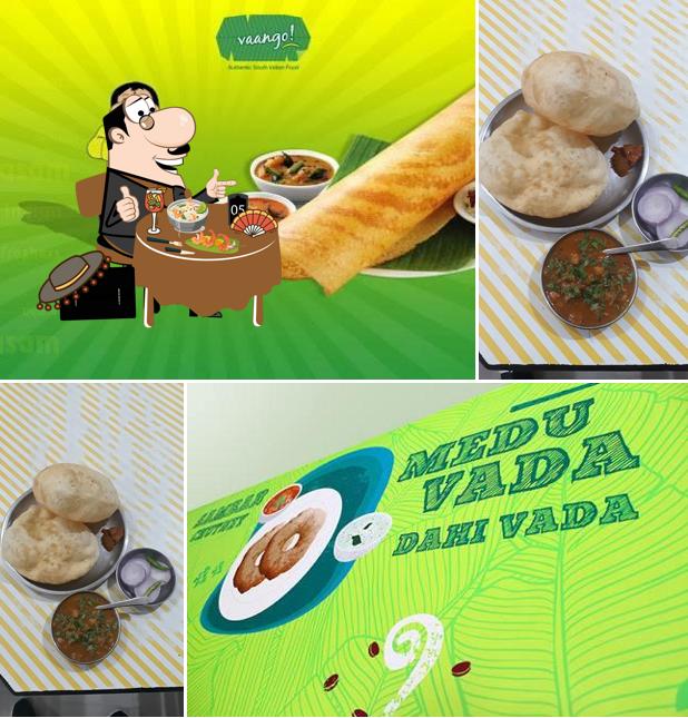Food at Bindras' South Indian