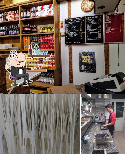 La interni e cibo del ristorante