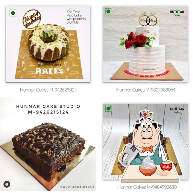 Hunnar Cakes provides a range of sweet dishes