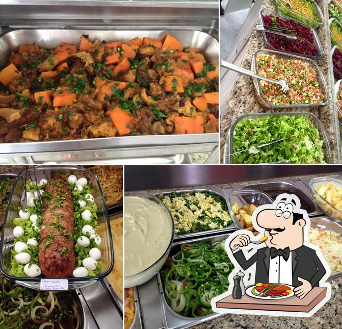 Comida em espaço gourmet