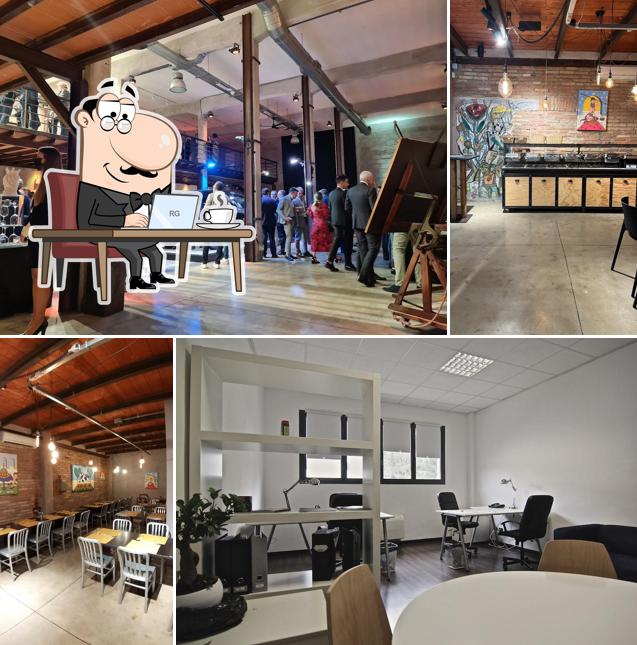 Gli interni di Il Bistrot di Officine Farneto