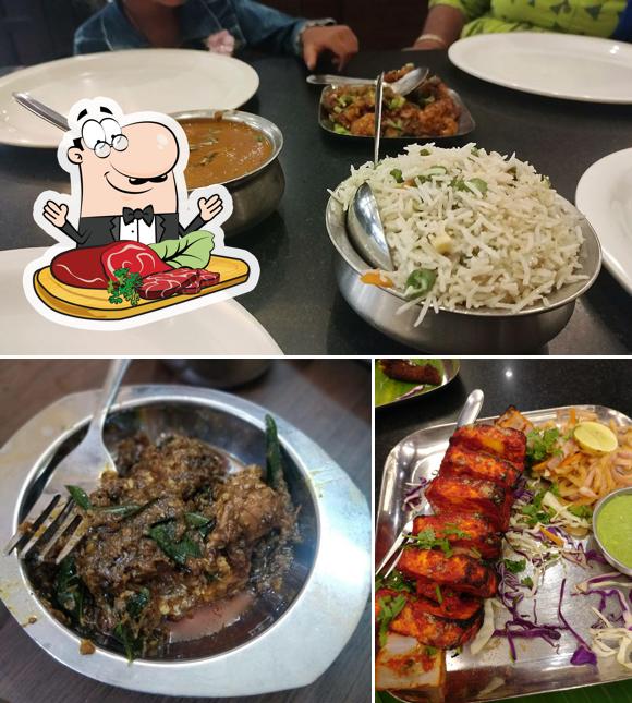 Try out meat dishes at Anjappar Chettinad Restaurant