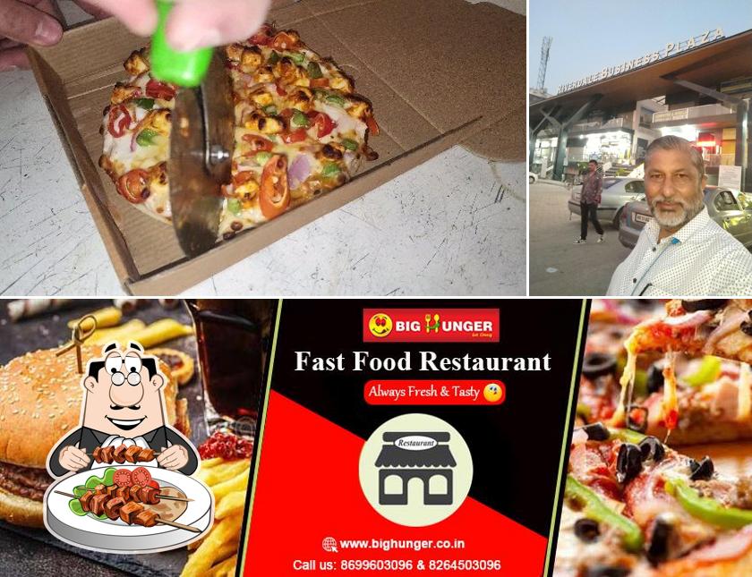 This is the image displaying food and exterior at Big Hunger Pizza - Best Pizza Restaurant in Zirakpur