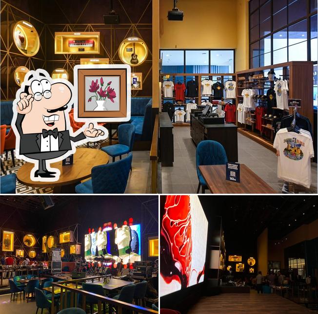 The interior of Hard Rock Cafe