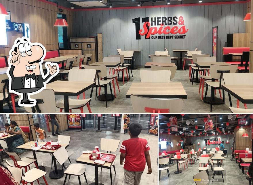 The interior of KFC
