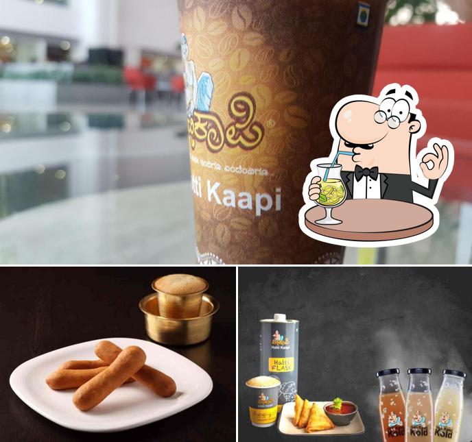 Among various things one can find drink and food at Hatti Kaapi - Deloitte 3A