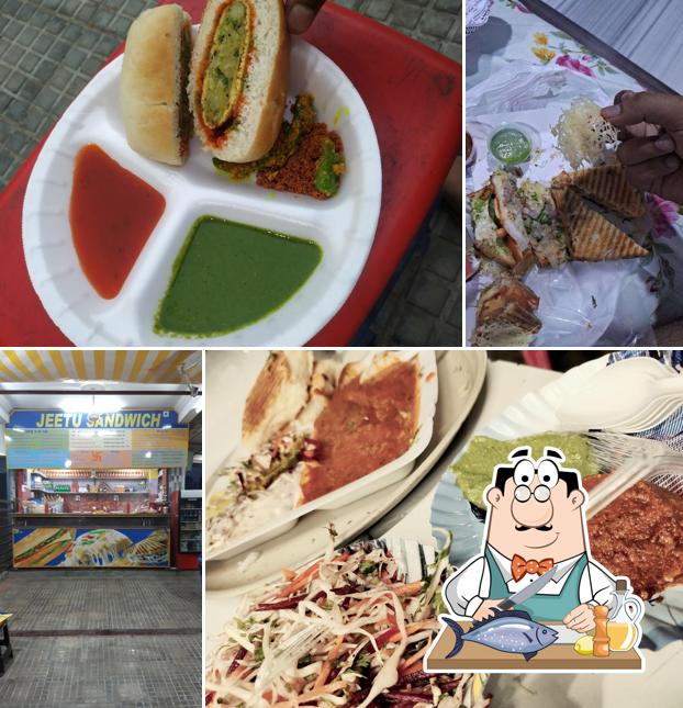 Grilled salmon at Jeetu Sandwich