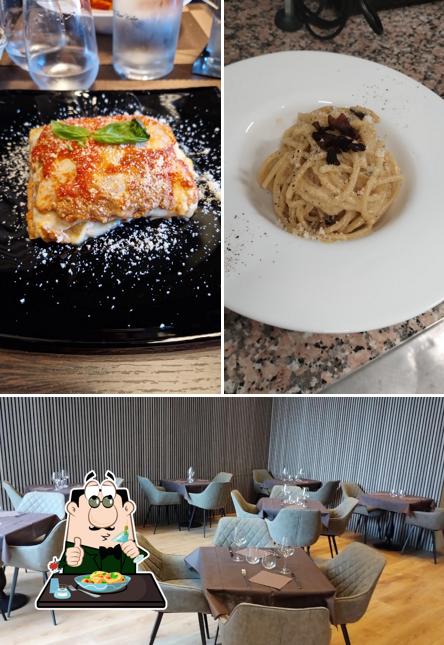 La cibo e interni del ristorante