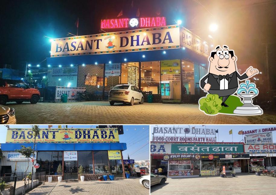 You can get some fresh air at the outside area of Basant Dhaba Manesar