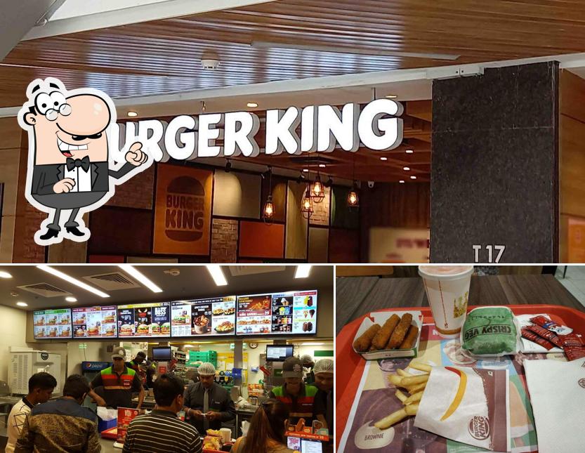The photo of interior and beverage at Burger King