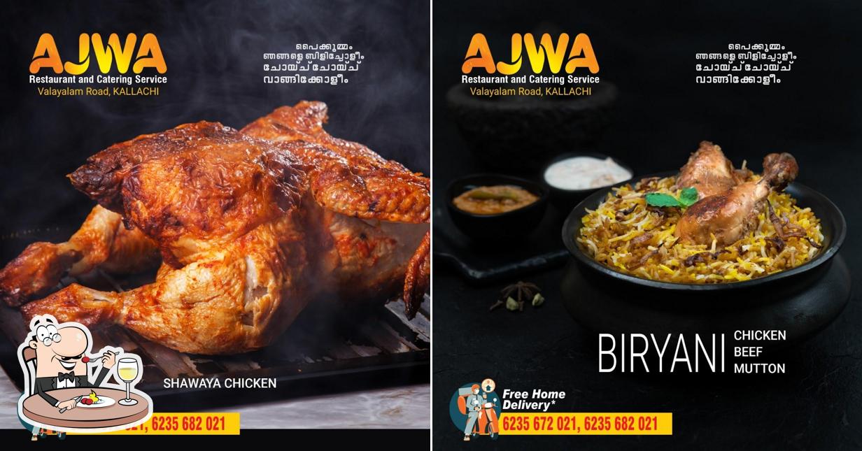 Food at AJWA Restaurant Kallachi