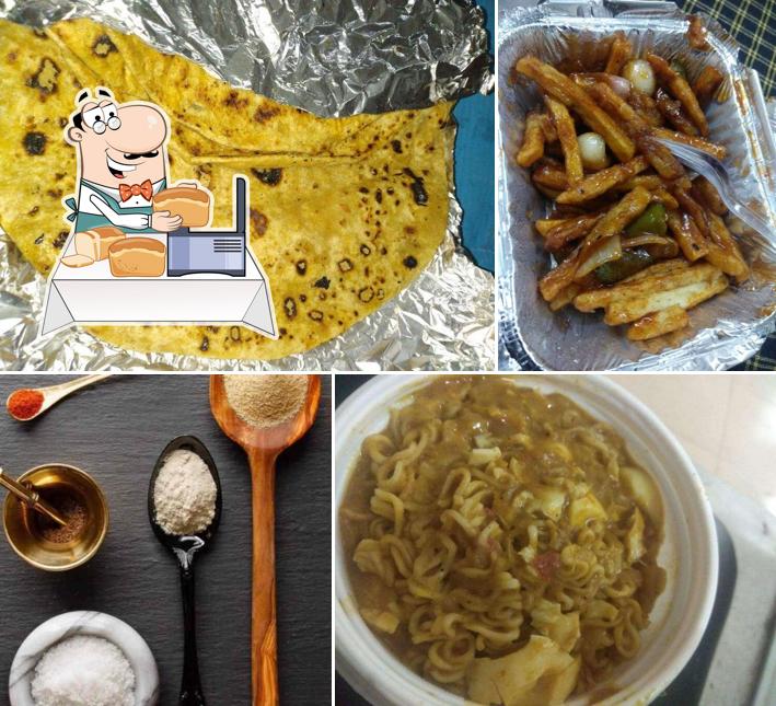 Garlic bread at Night Fast Food