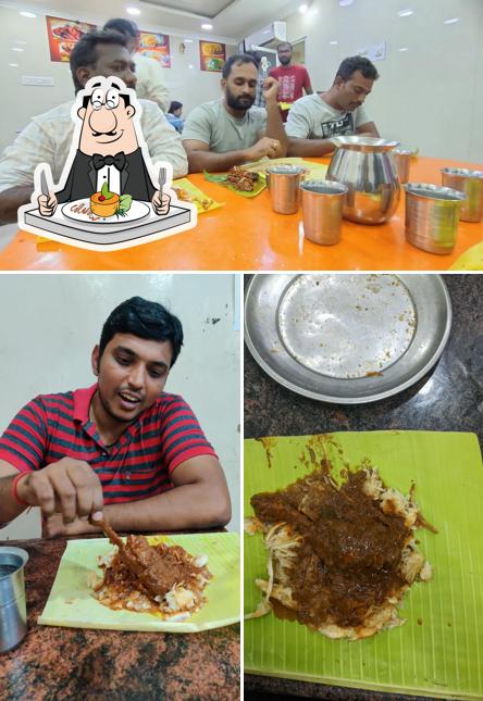 Among different things one can find food and interior at Saravanathi Night Club