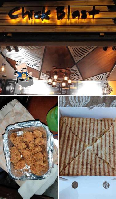 The photo of food and interior at Chick blast