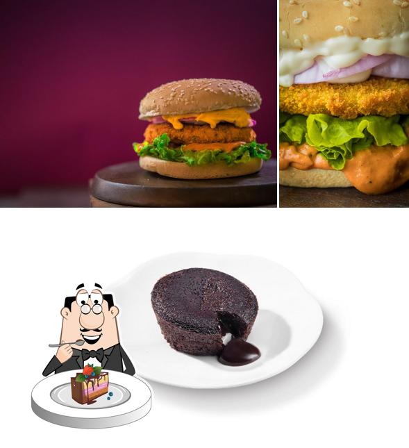 Chocolate cake at Burger Singh