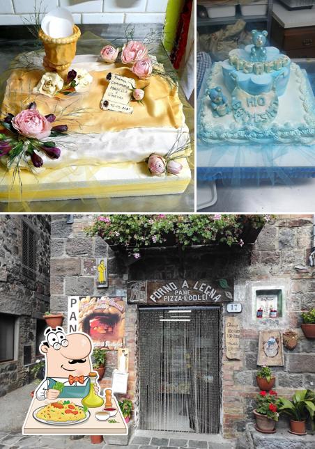 La cibo e esterno del ristorante