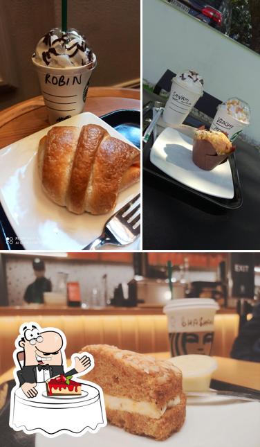 Starbucks serves a range of desserts