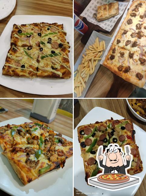 Pick different types of pizza