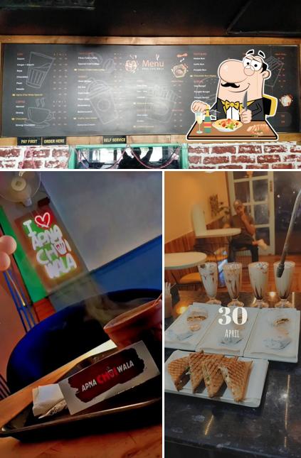 Apna Chai wala Sodal is distinguished by food and blackboard