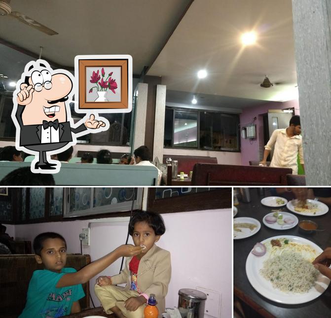 The restaurant's interior and dining table