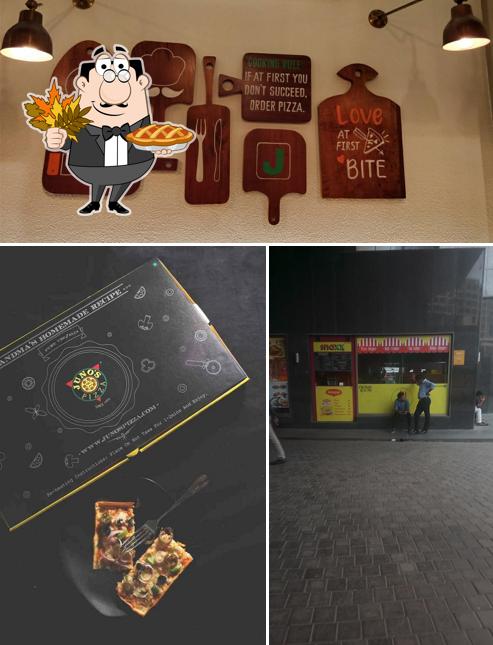 See this picture of Juno's Pizza