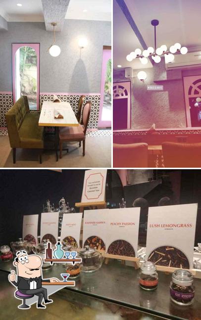 Take a seat at one of the tables at Kale & Kaffé