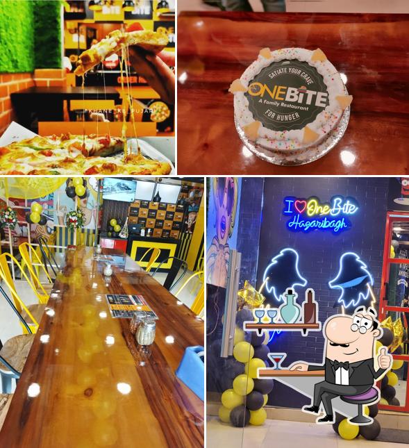 The interior of "ONE BITE" A Family Restaurant
