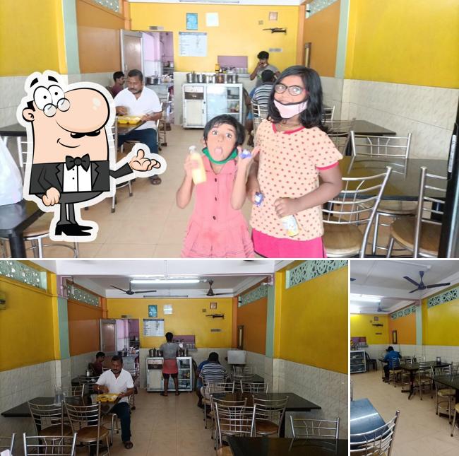 The interior of Hotel Saraswathi