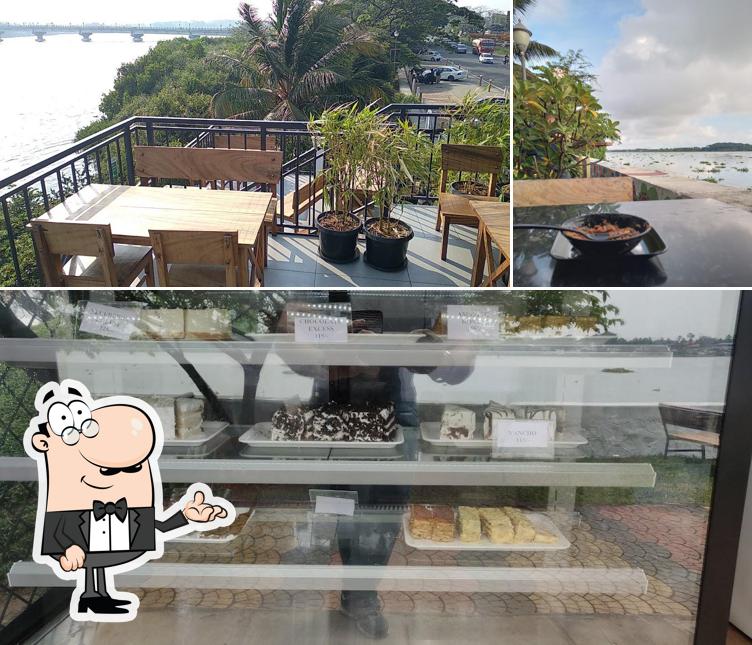 Take a seat at one of the tables at Fress Trees Garden & Cafe