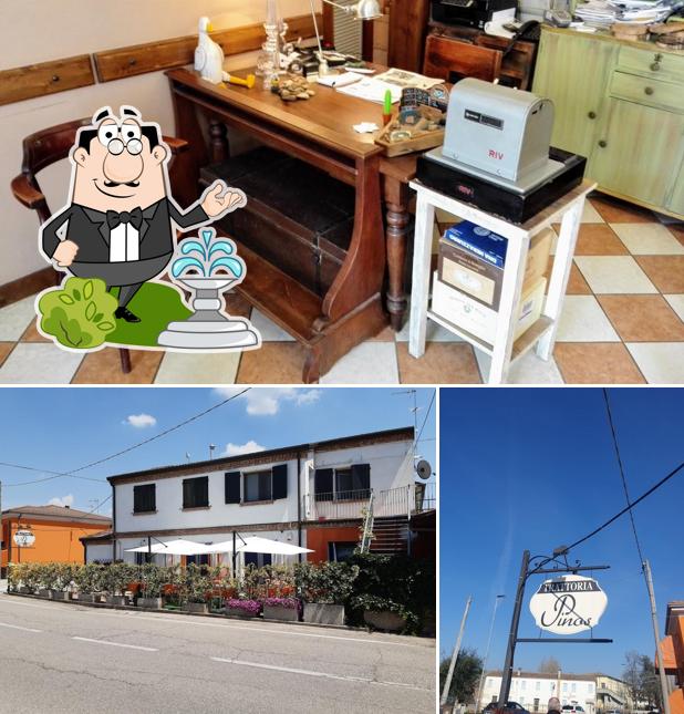 Questa è la immagine che mostra la esterno e interni di Trattoria Pinos Di Scarabello Lucio