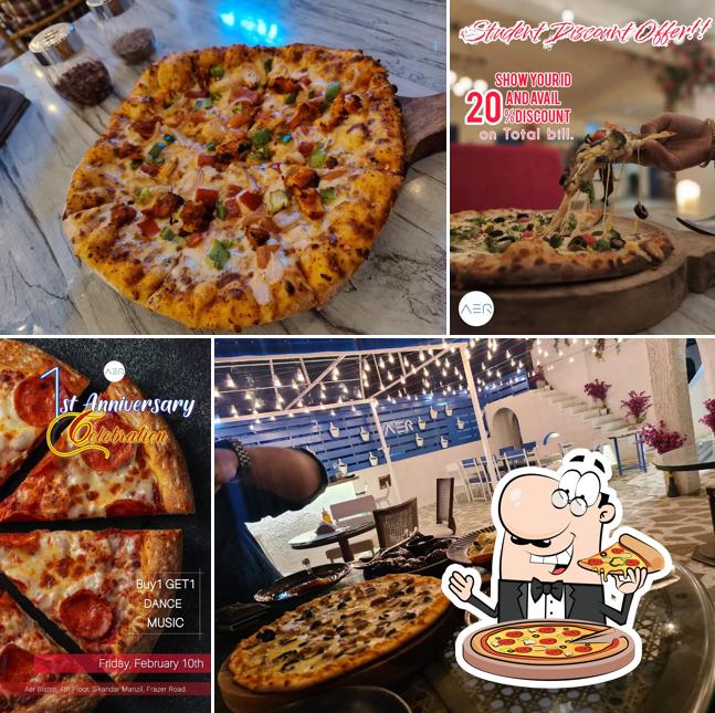 Pick different types of pizza