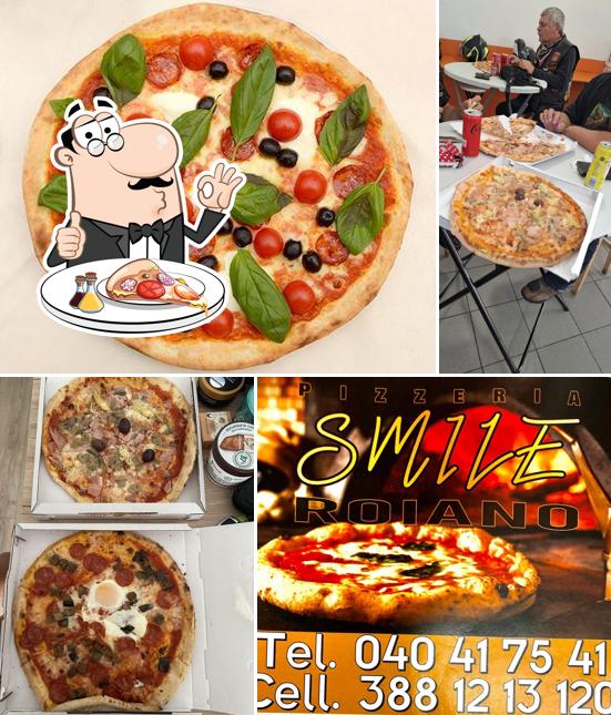 A Pizzeria Smile Roiano, puoi goderti una bella pizza