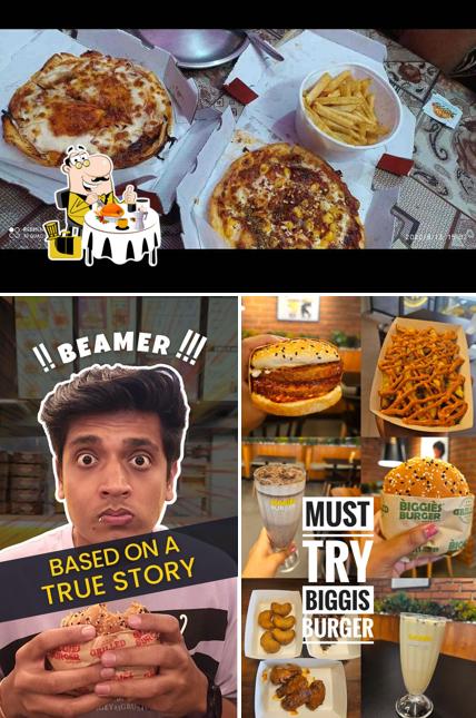 Food at Biggies Pizza