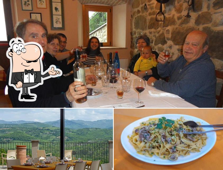 La interni e cibo del ristorante