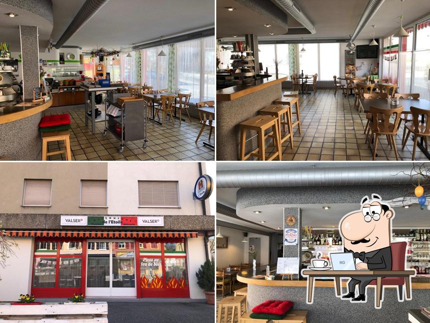 Gli interni di Pizzeria de l'Etoile