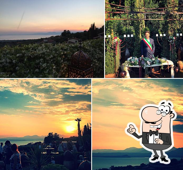 Gli esterni di tenuta cipressi e olivi