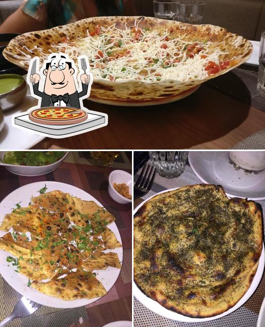 At Pavilion Veg Restaurant, you can taste pizza