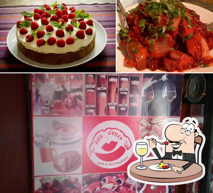 Food at Hotel Red Rose Red Chilly Bar & Restaurant
