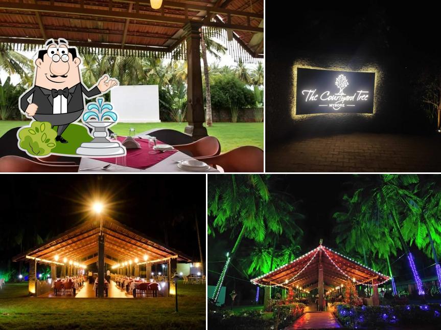 You can get some fresh air at the outside area of The Courtyard Tree, Mysuru- Premium Garden Restaurant Event Venue Catering