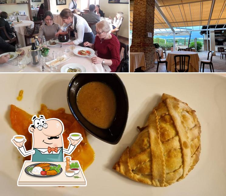 Questa è la foto che presenta la cibo e interni di RISTORANTE La Borsarella