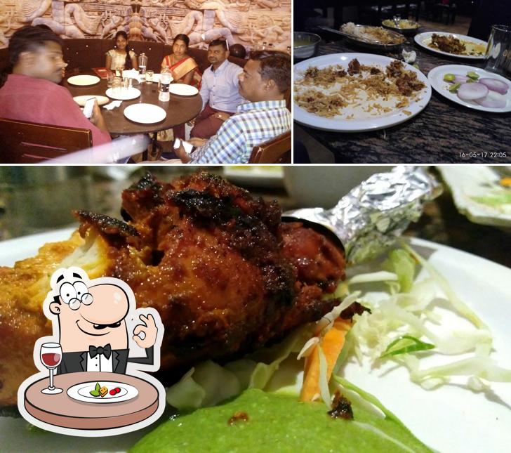 Shathavahana Family Restaurant is distinguished by food and dining table