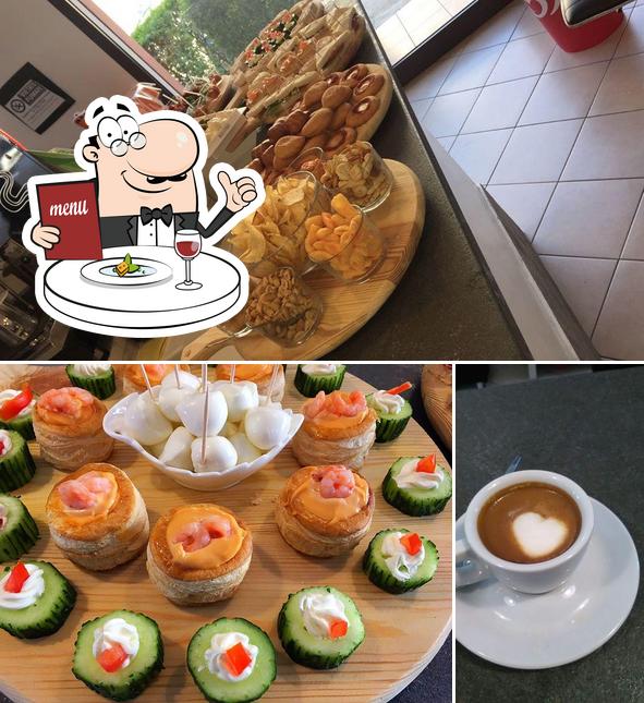 Tra le varie cose da Bar Amelio-HAPPY HOUR si possono trovare la cibo e bevanda
