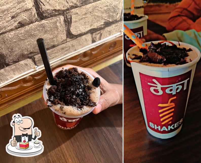 Theka shakes offers a number of desserts
