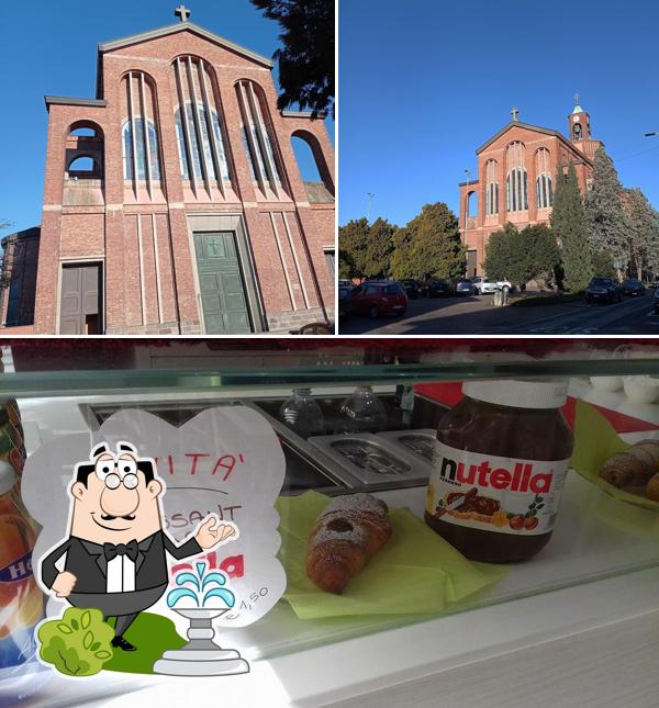 La foto della esterno e cibo di La Latteria