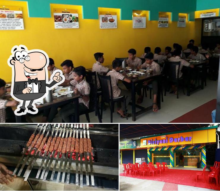 Among different things one can find interior and food at Nutmeg Biriyani Darbar Manjeri